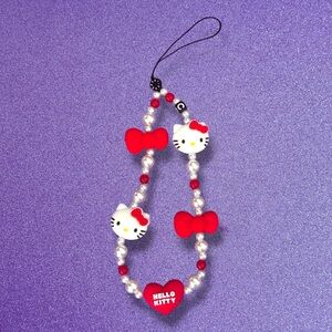 Hello Kitty Red and White Phone charm